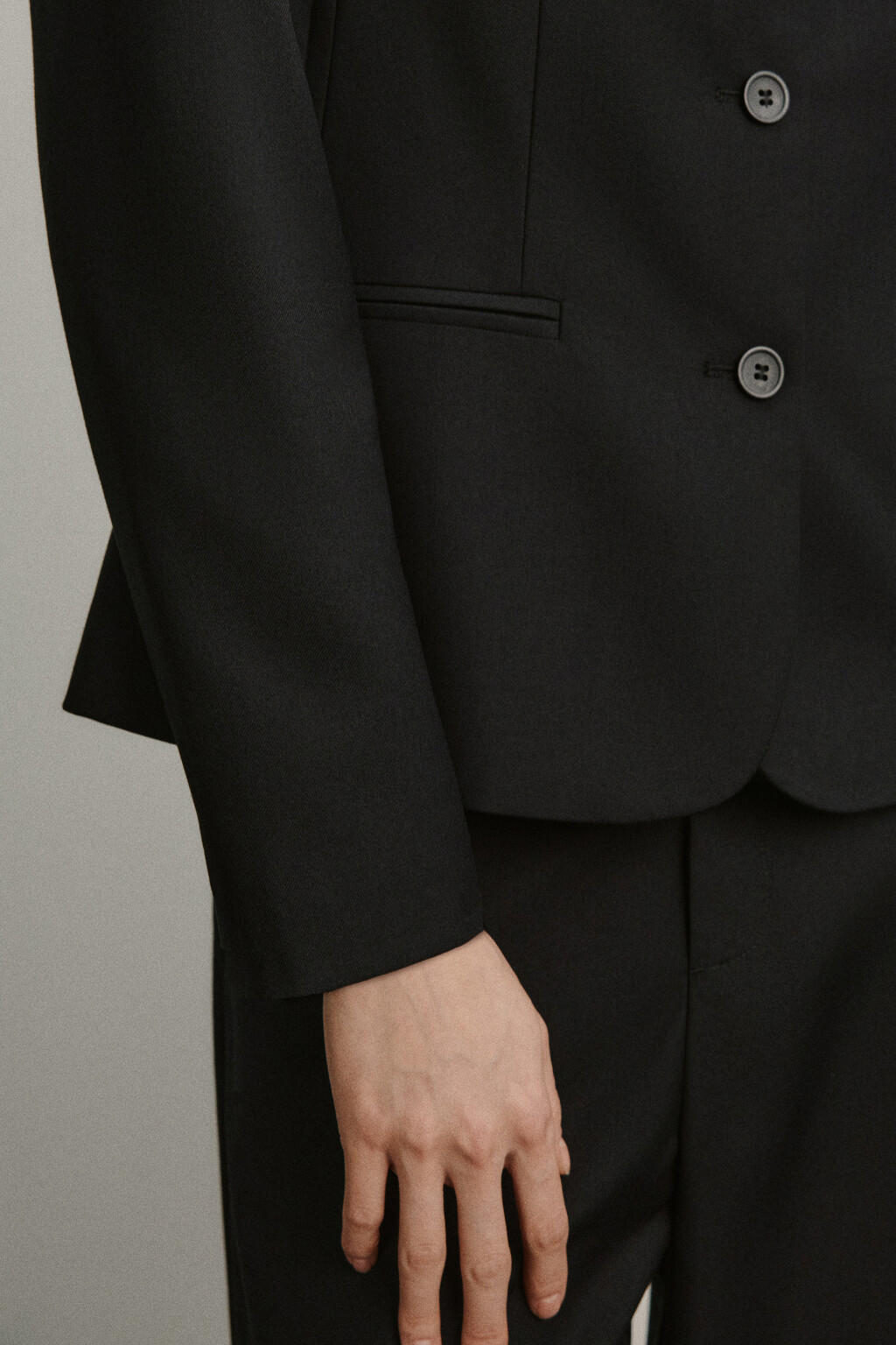 пиджак приталенный с воротником-стойкой - цвет черный - 7