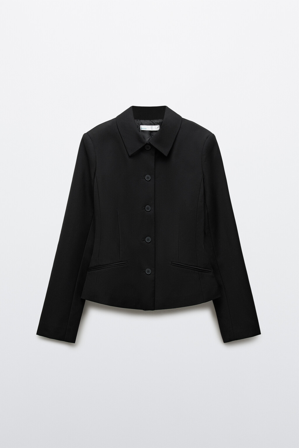 Пиджак прямой из костюмной ткани - цвет черный - 10