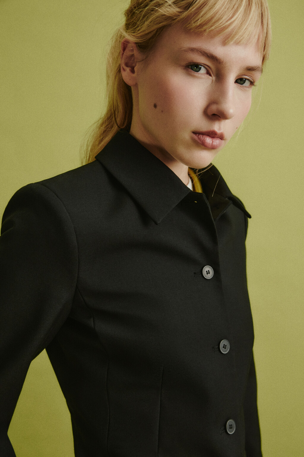 Пиджак прямой из костюмной ткани - цвет черный - 7