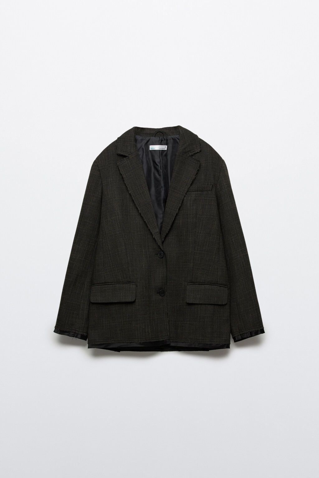 Пиджак oversize с открытыми срезами - цвет коричневый - 8