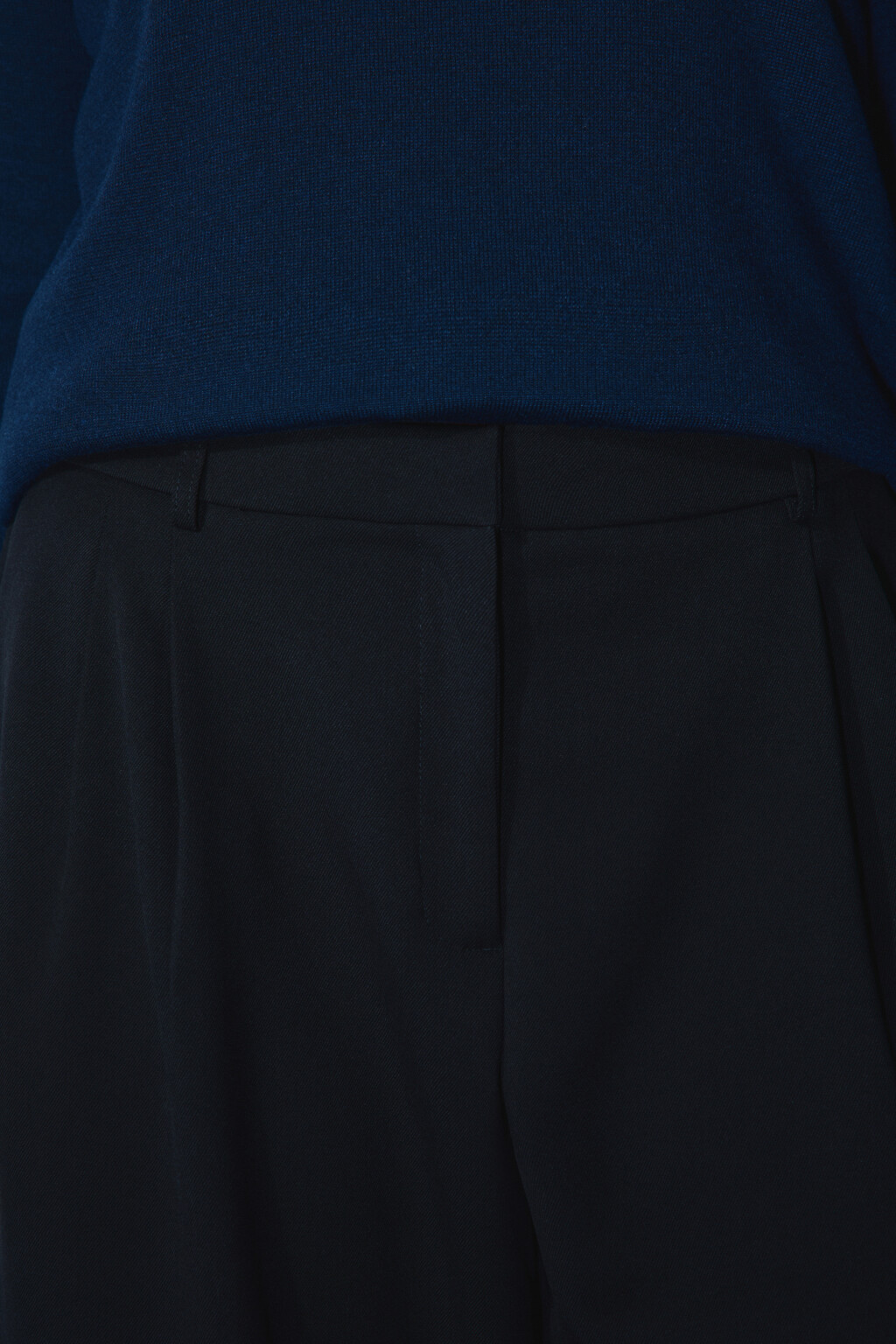 Брюки широкие с высокой посадкой - цвет черный - 5