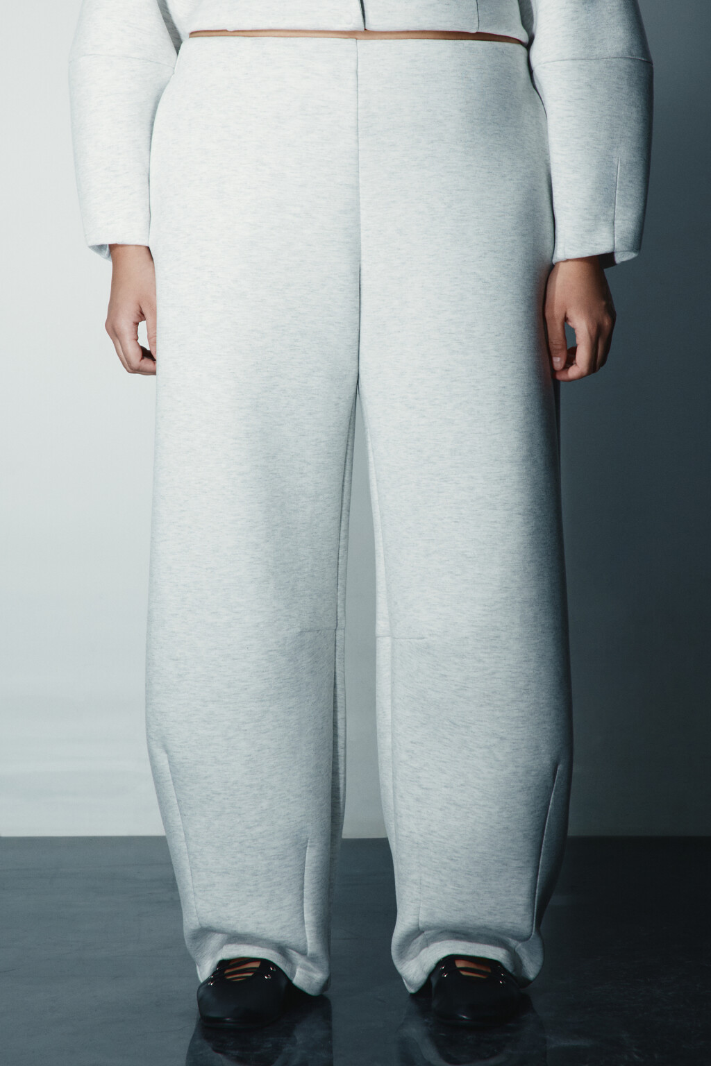 Брюки barrel fit с декоративными швами - цвет серый - 2