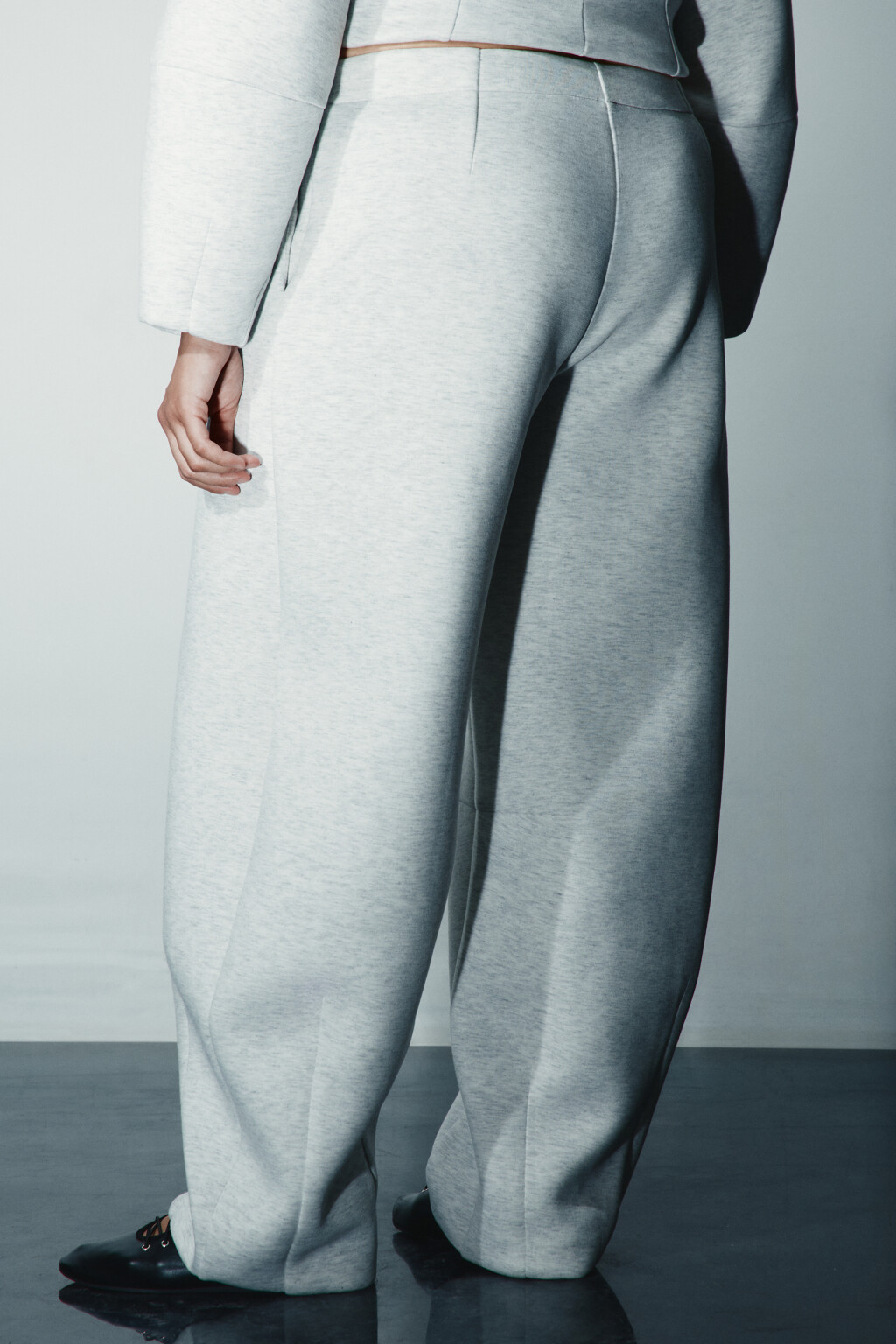 Брюки barrel fit с декоративными швами - цвет серый - 3