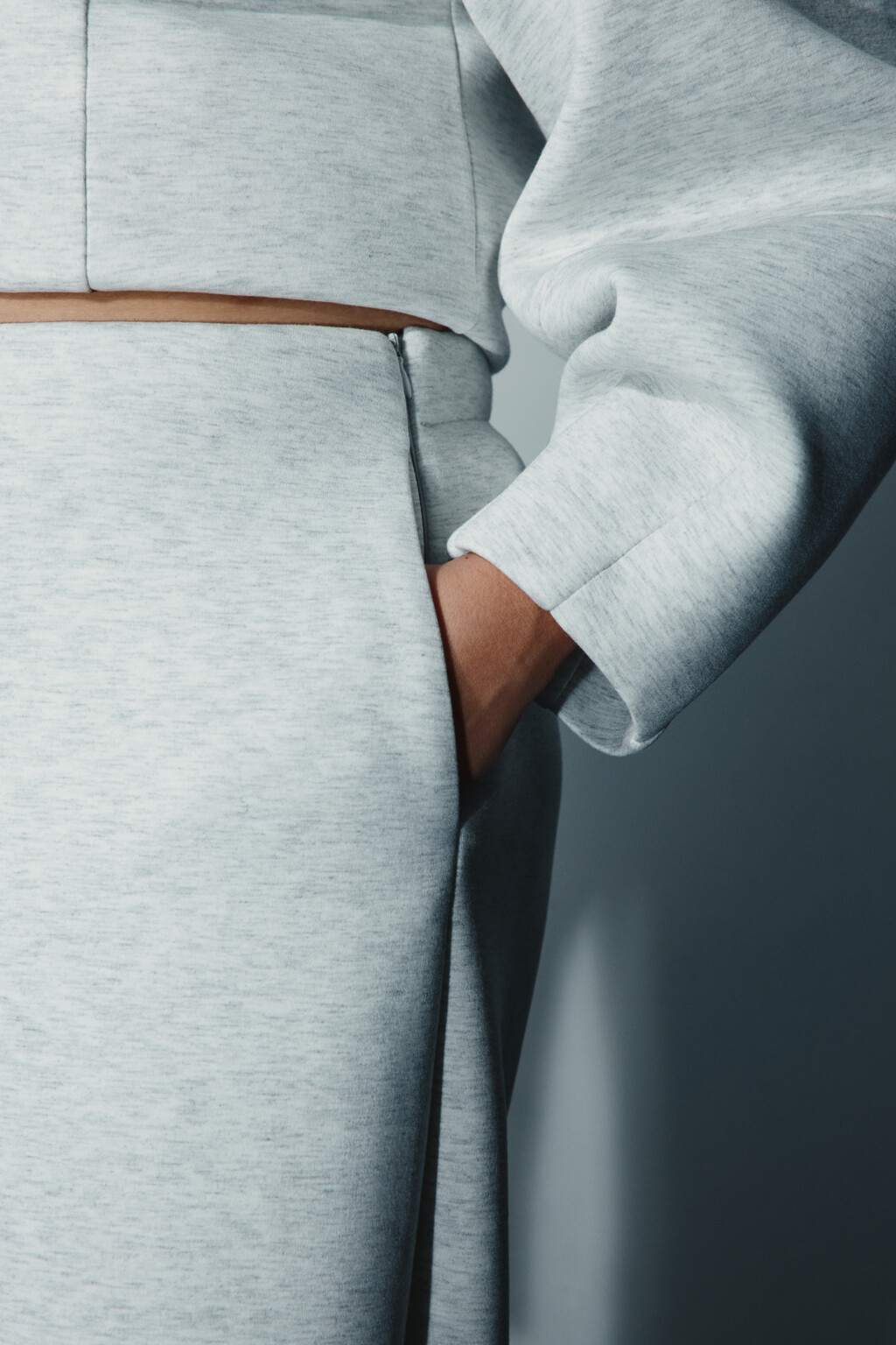 Брюки barrel fit с декоративными швами - цвет серый - 6