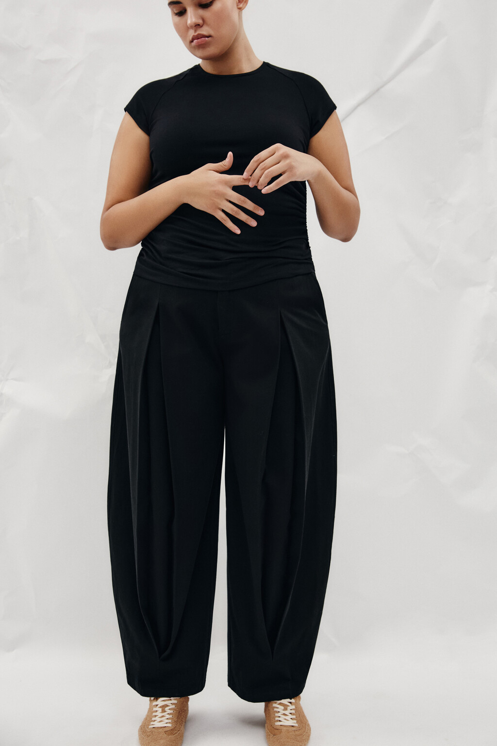 брюки женские - цвет черный - 2