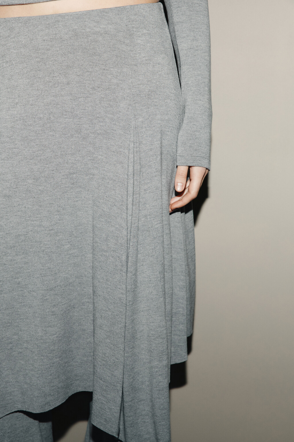 Брюки клеш с юбкой - цвет серый - 6