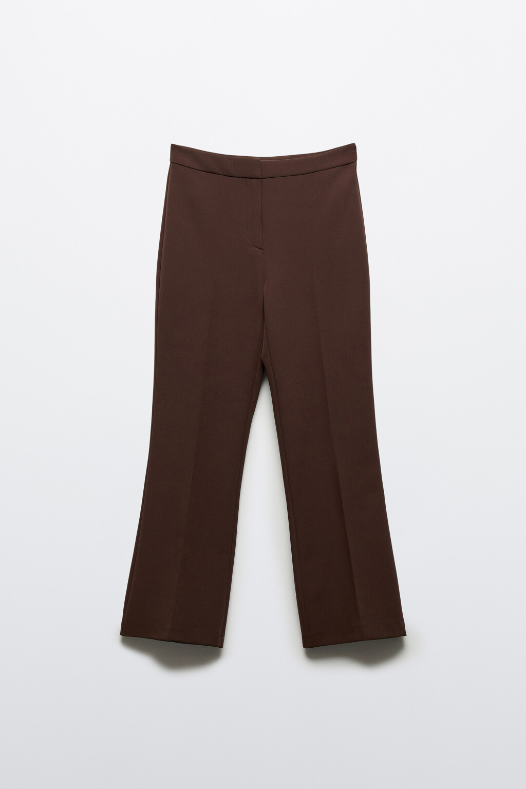 Брюки клеш костюмные со стрелками - цвет коричневый - 7