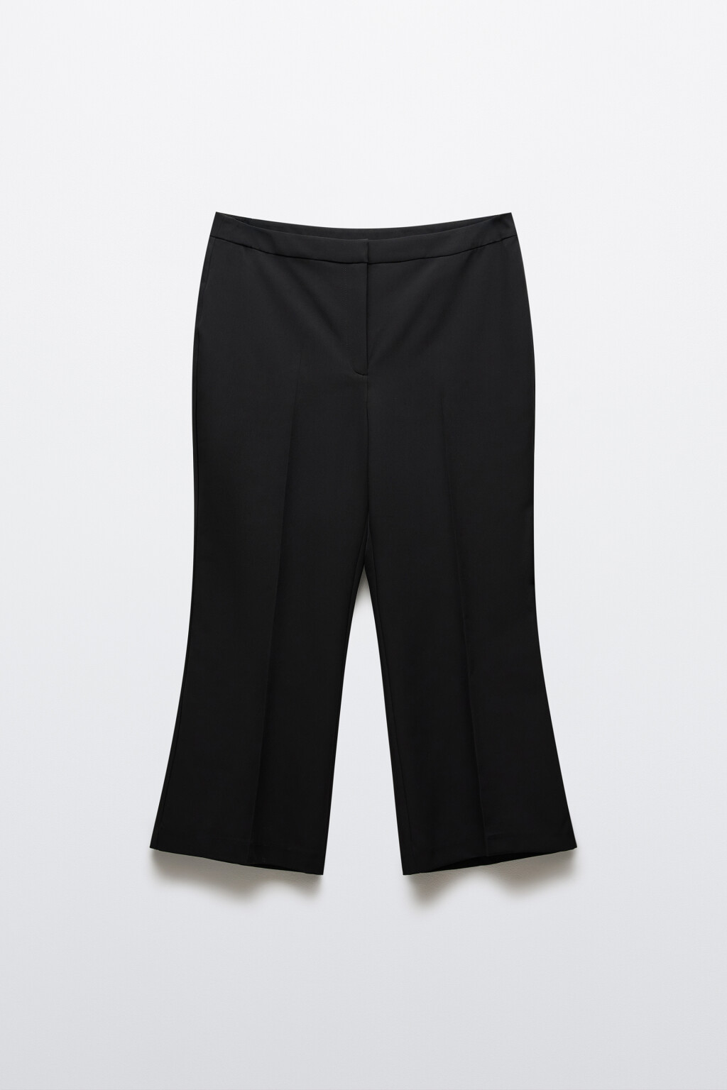 Брюки клеш костюмные со стрелками - цвет черный - 1
