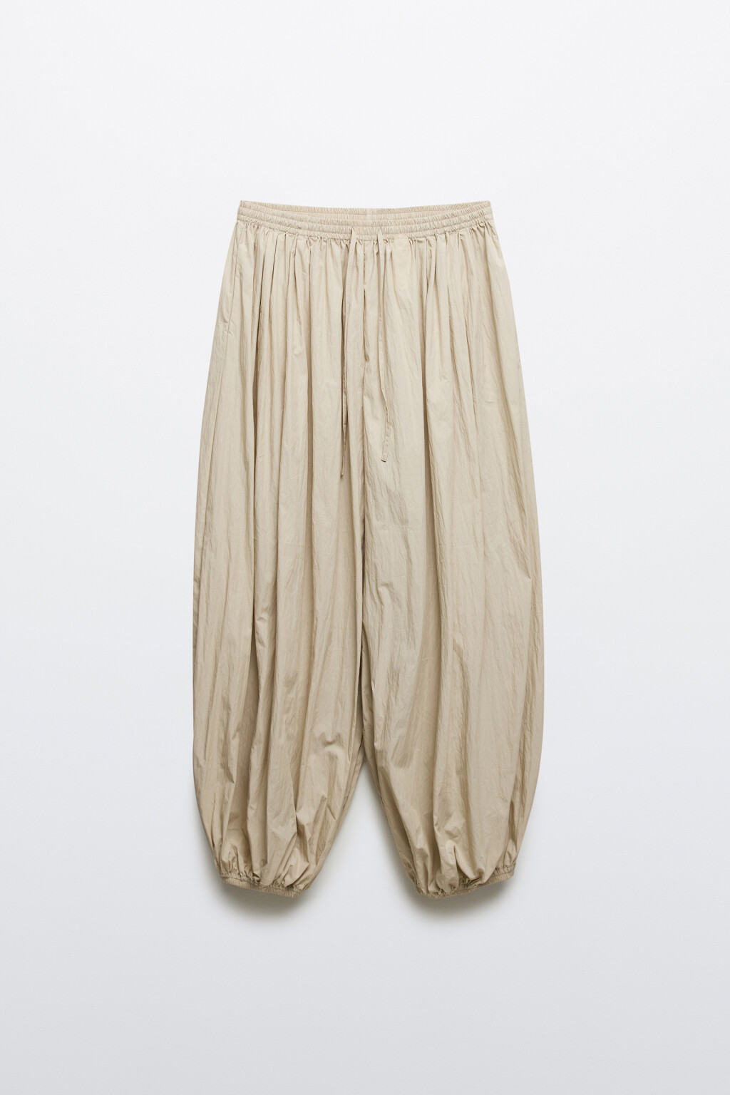 Брюки-аладдины широкие - цвет бежевый - 8