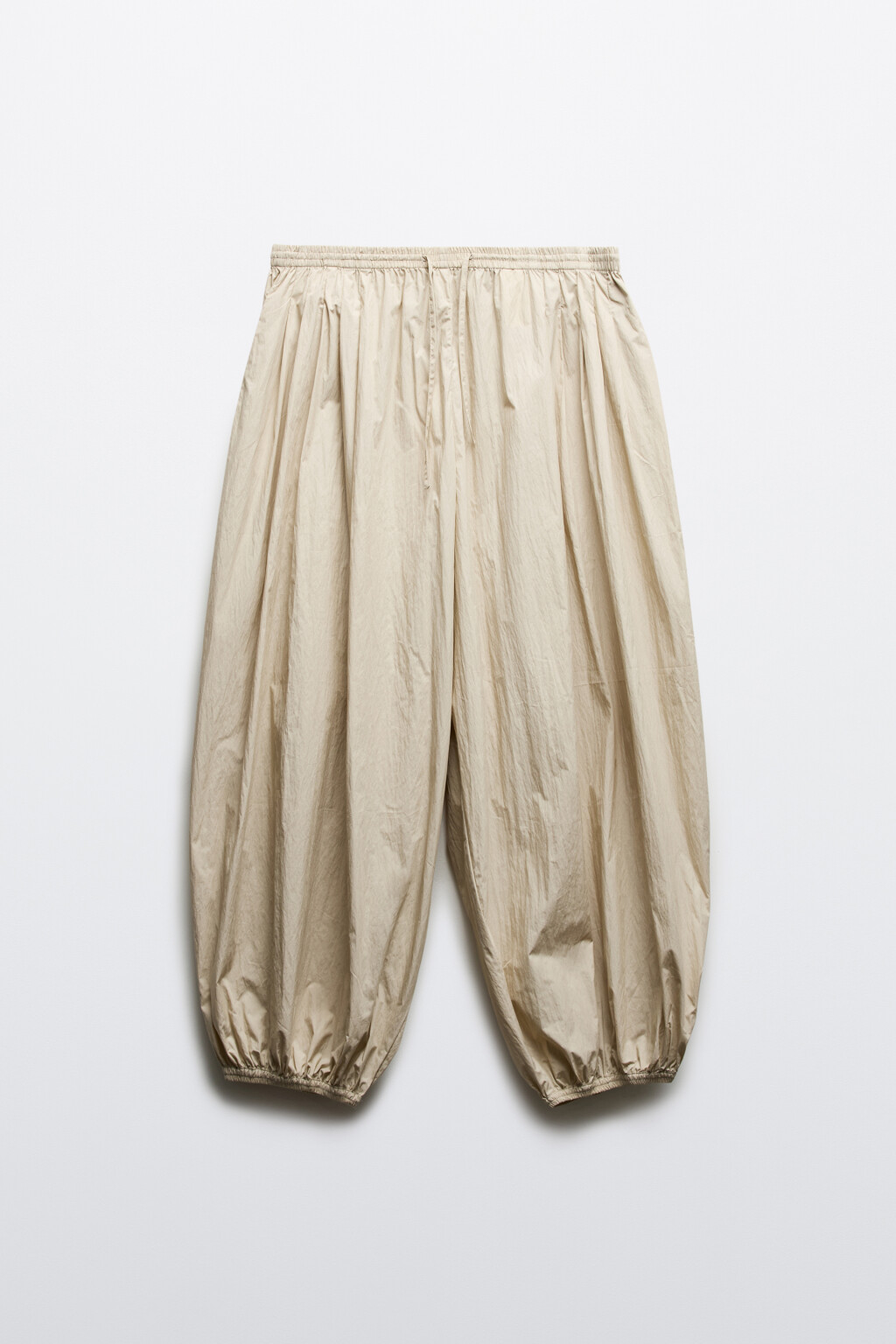 Брюки-аладдины широкие - цвет бежевый - 7