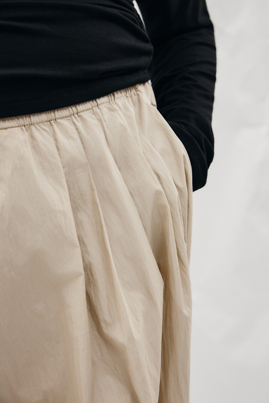 Брюки-аладдины широкие - цвет бежевый - 6