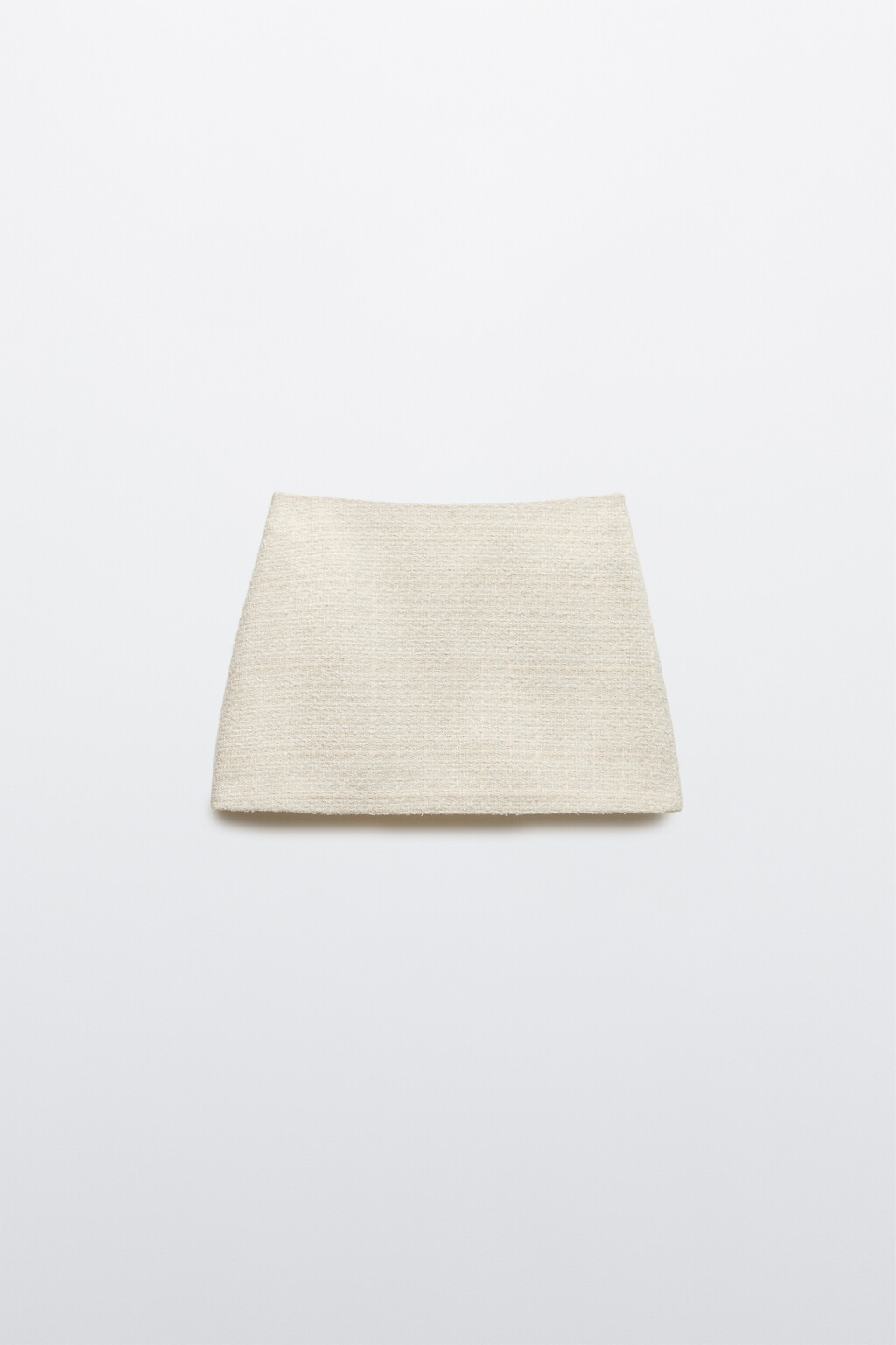 Юбка-шорты мини твидовая - цвет молочный - 1