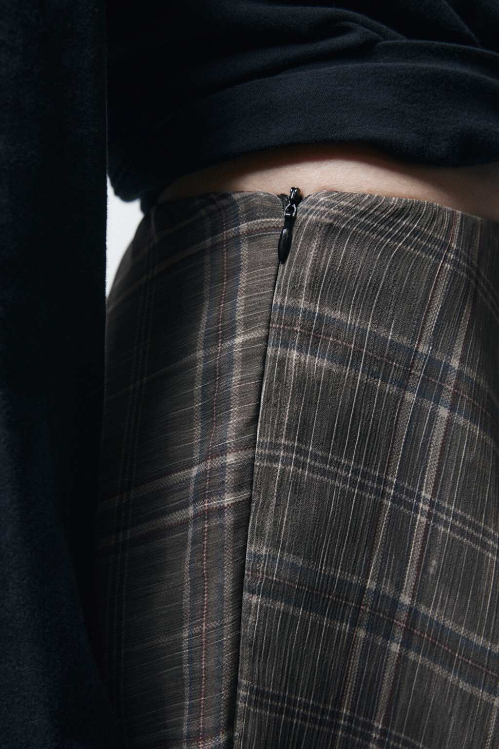 Юбка-трапеция макси с волнистым краем - цвет зеленый - 5