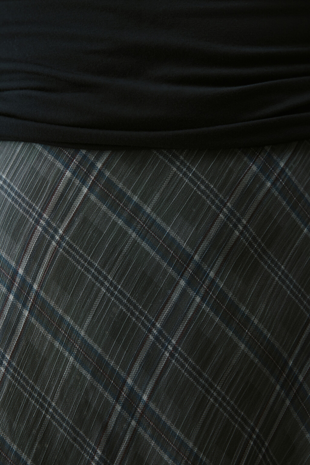 Юбка-трапеция макси с волнистым краем - цвет зеленый - 5