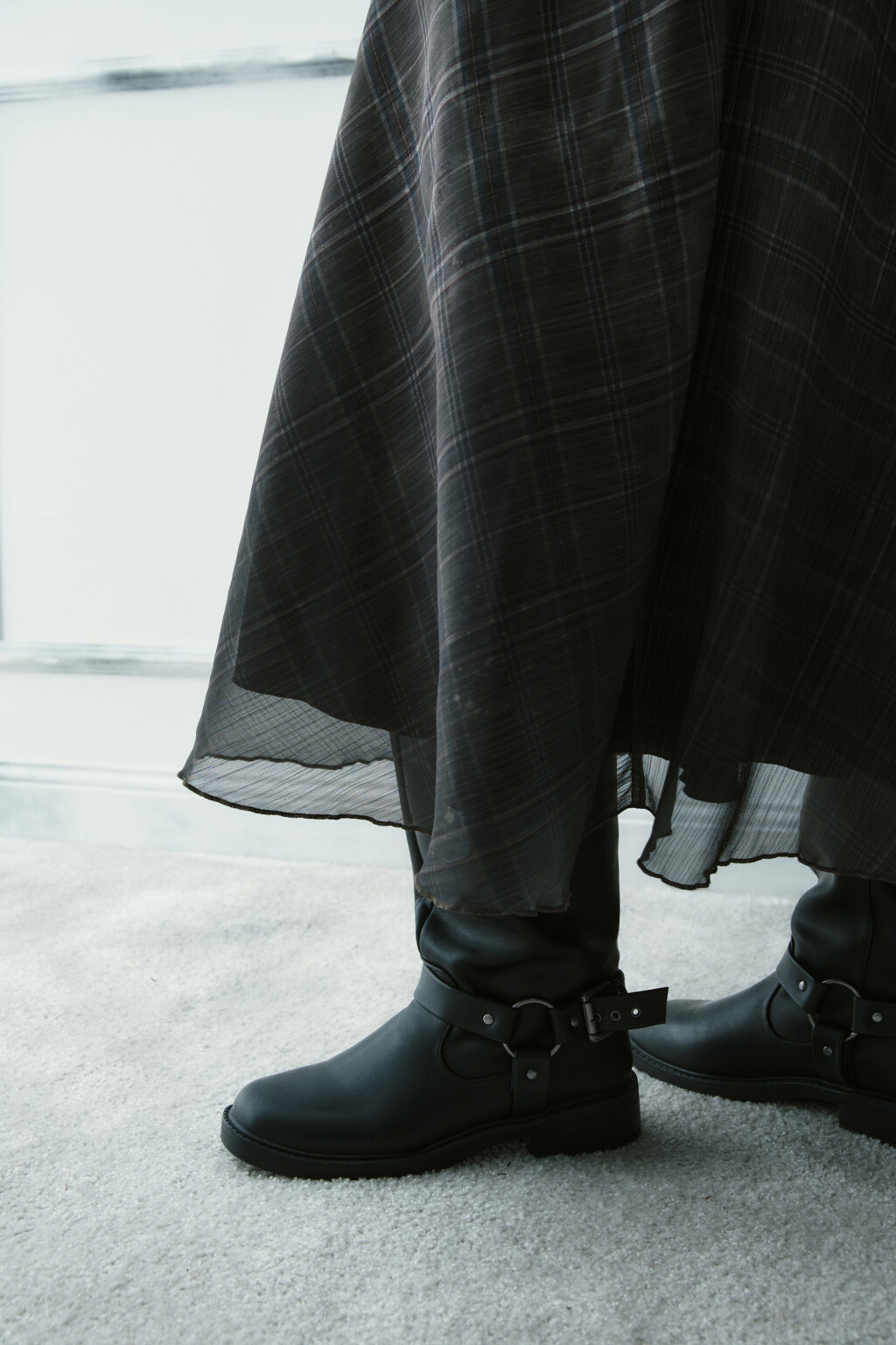 Юбка-трапеция макси с волнистым краем - цвет зеленый - 6