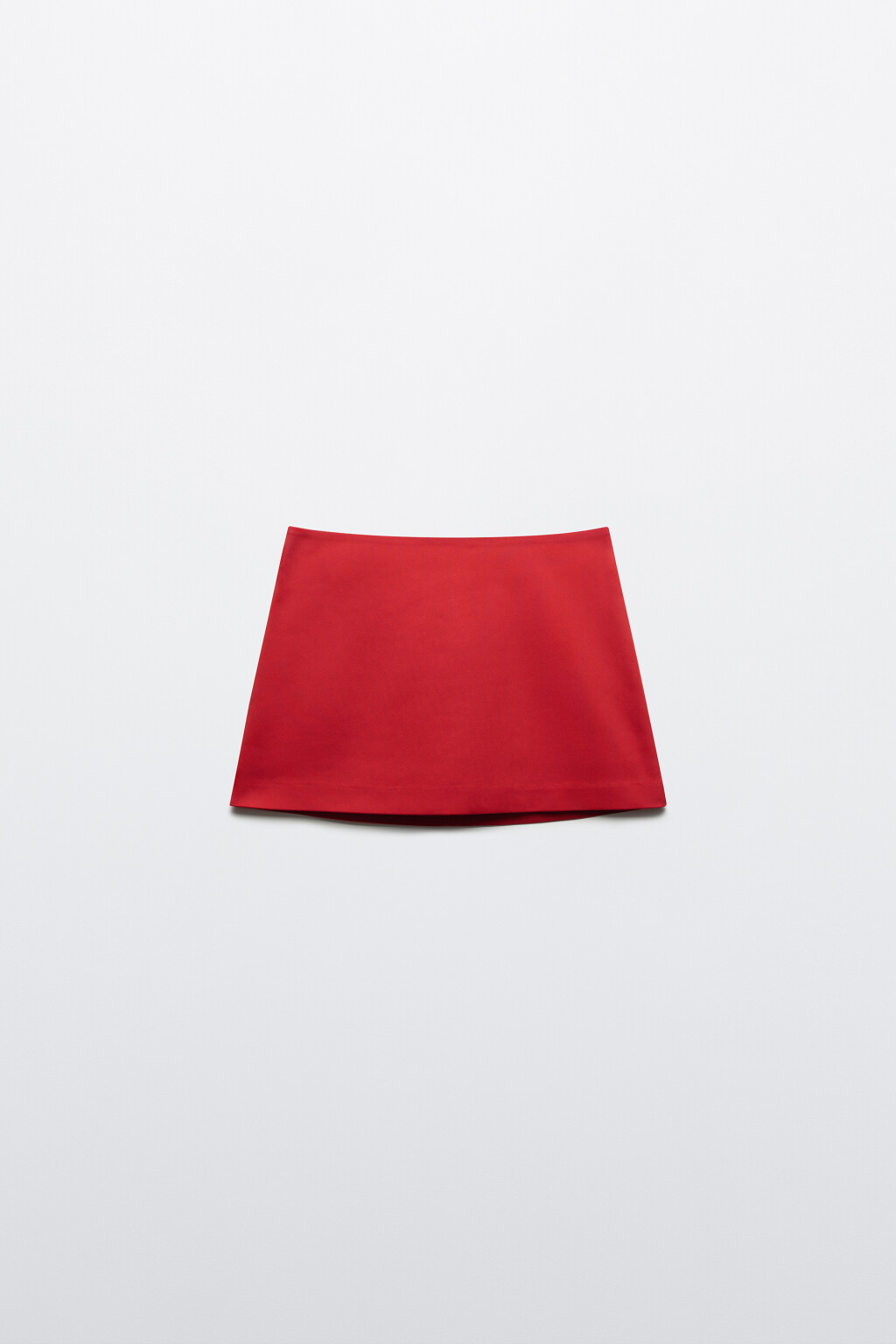 Юбка-шорты мини с высокой посадкой - цвет красный - 7