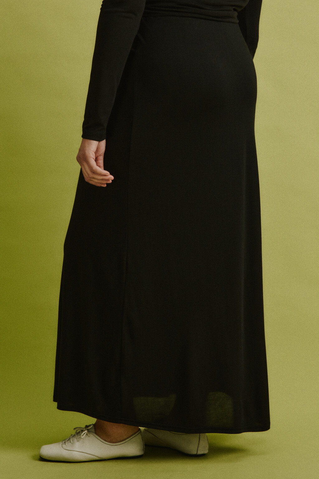 Юбка макси прямая из модала - цвет черный - 3