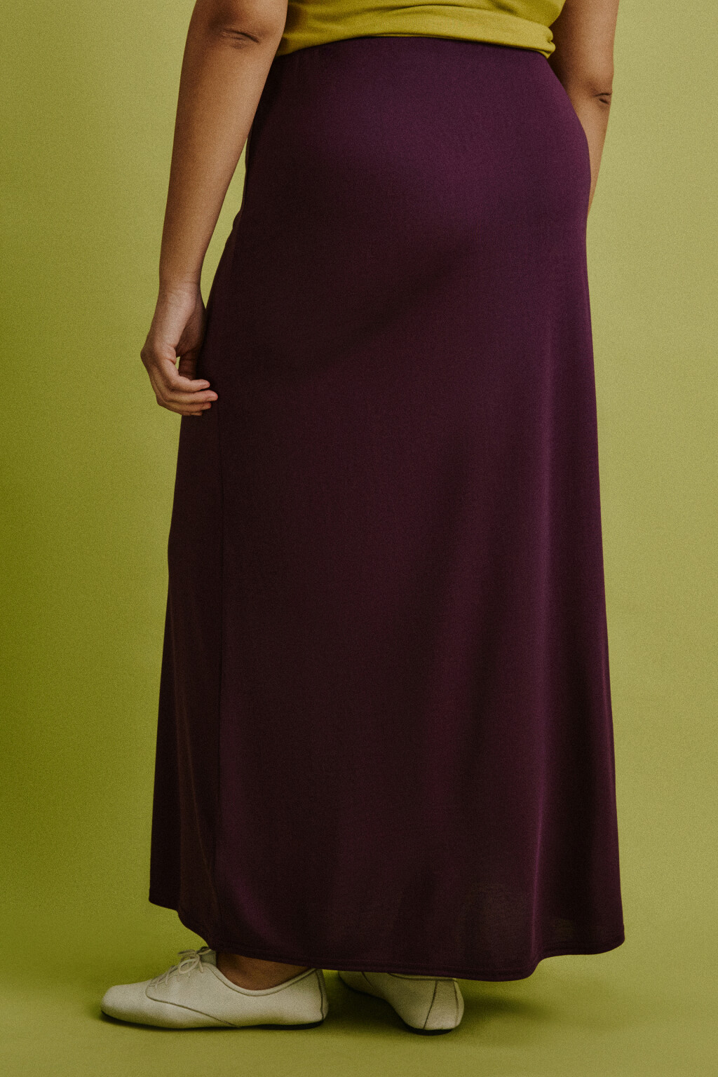 Юбка макси прямая из модала - цвет фиолетовый - 3