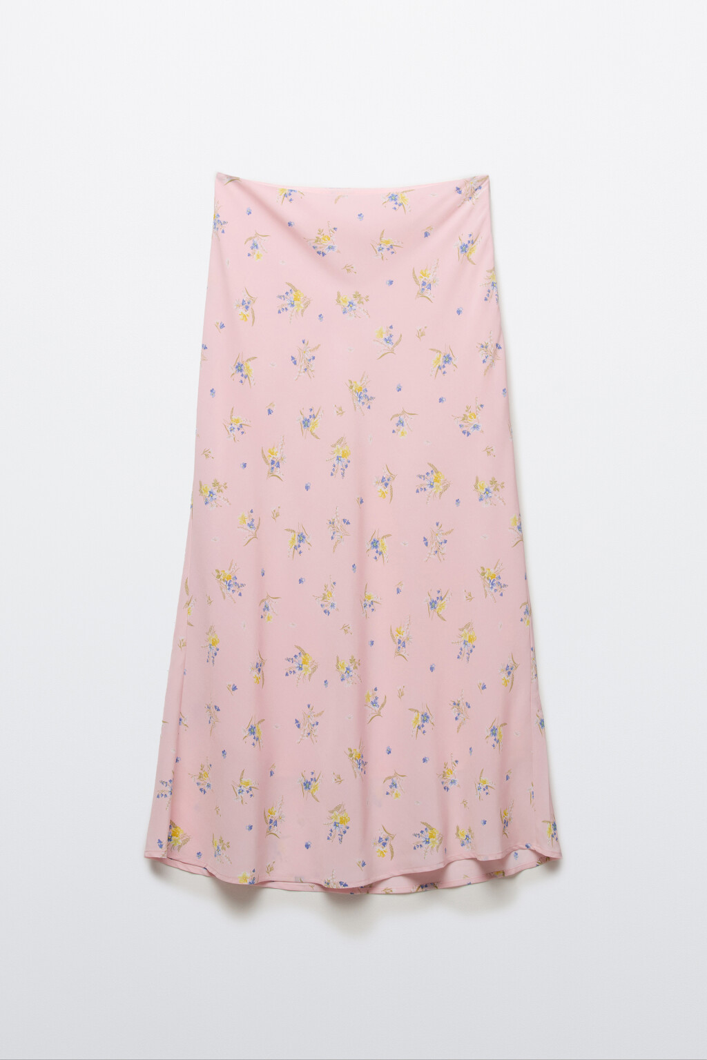 Юбка-годе макси с цветочным принтом - цвет розовый - 1
