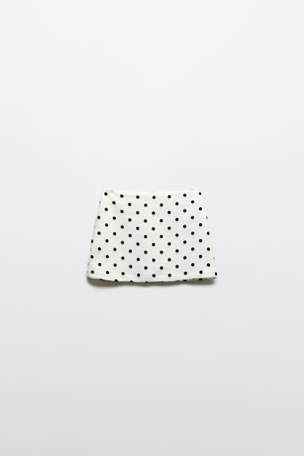 Юбка-шорты мини в горошек - цвет белый - 1
