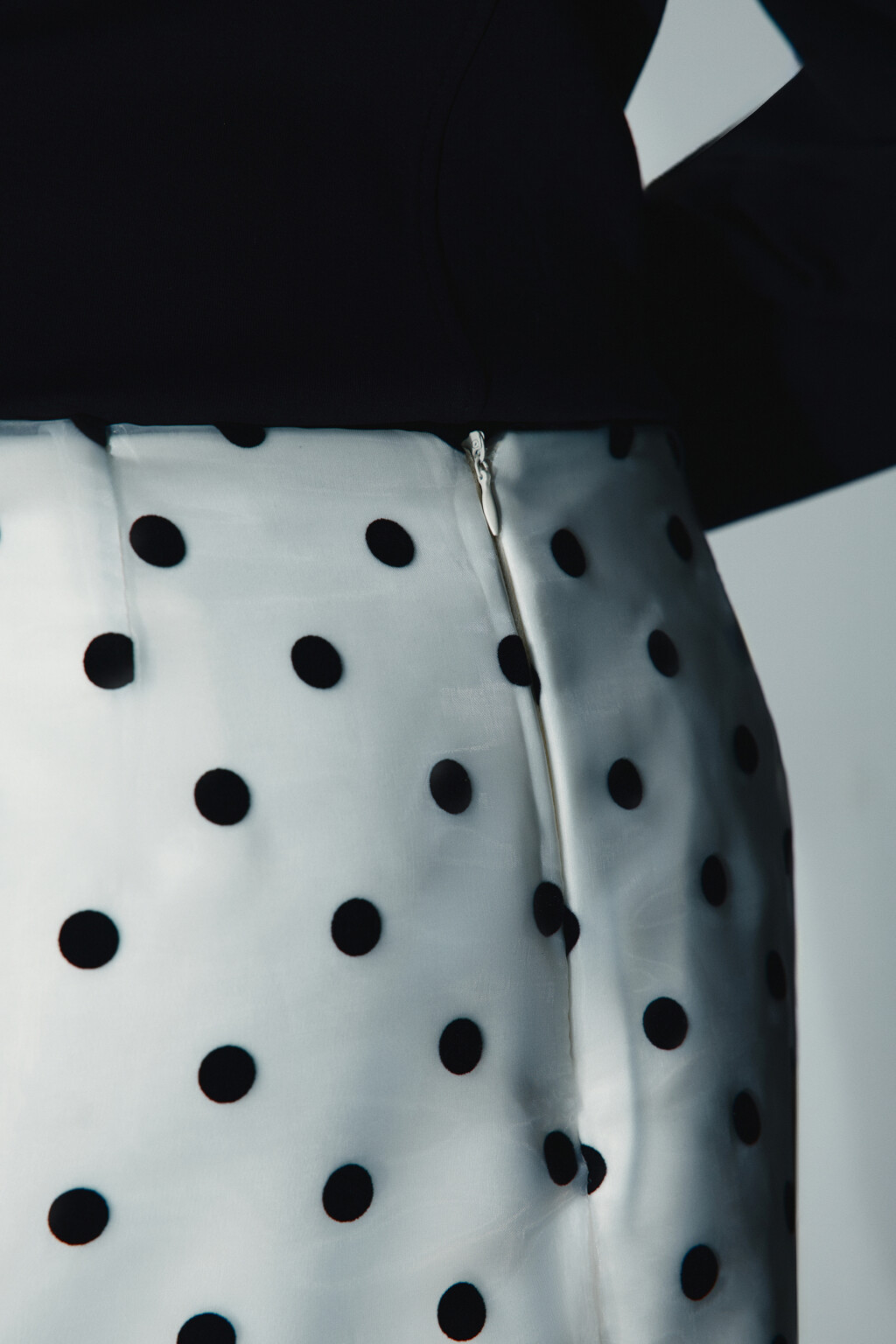 Юбка-шорты мини в горошек - цвет белый - 7