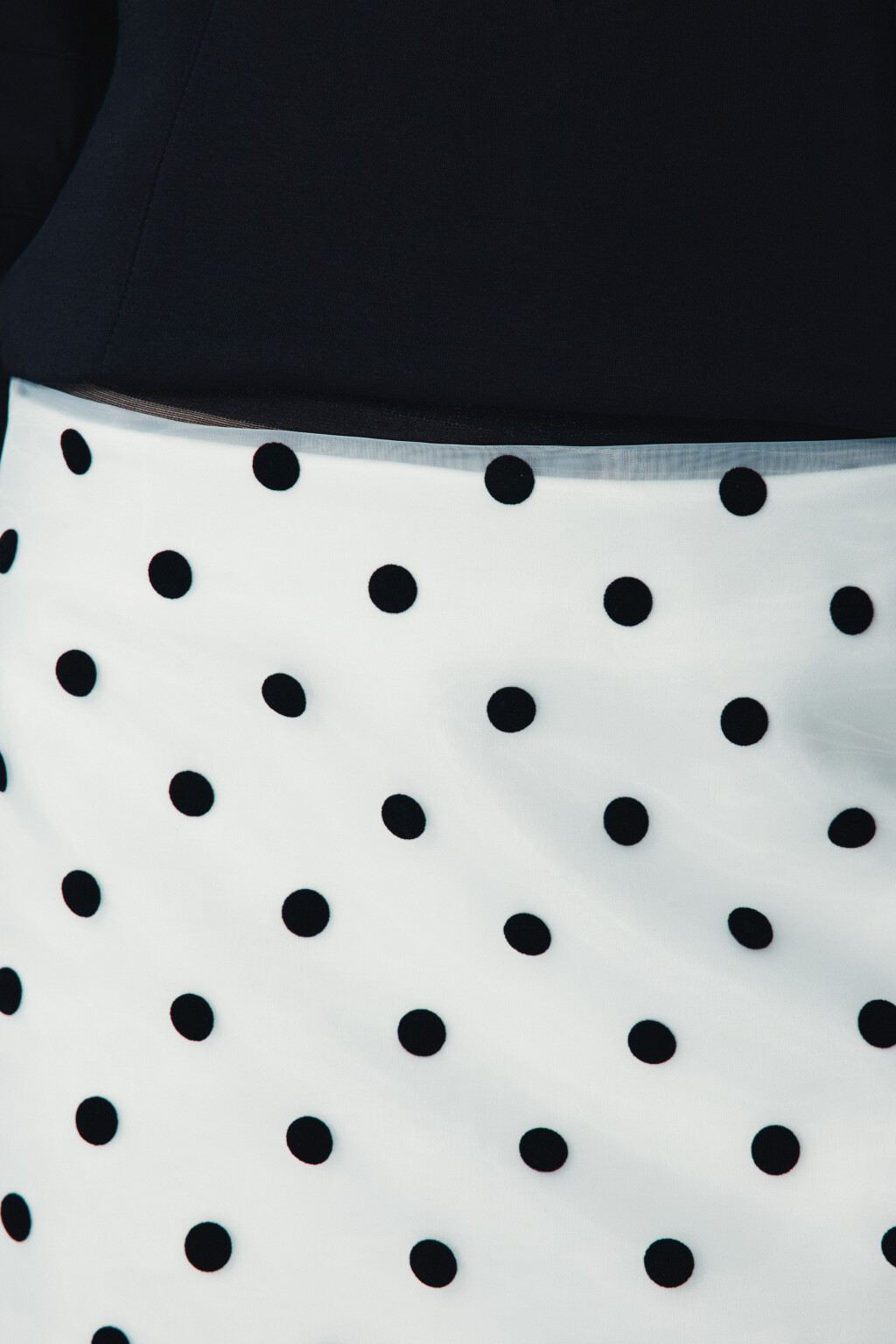 Юбка-шорты мини в горошек - цвет белый - 8