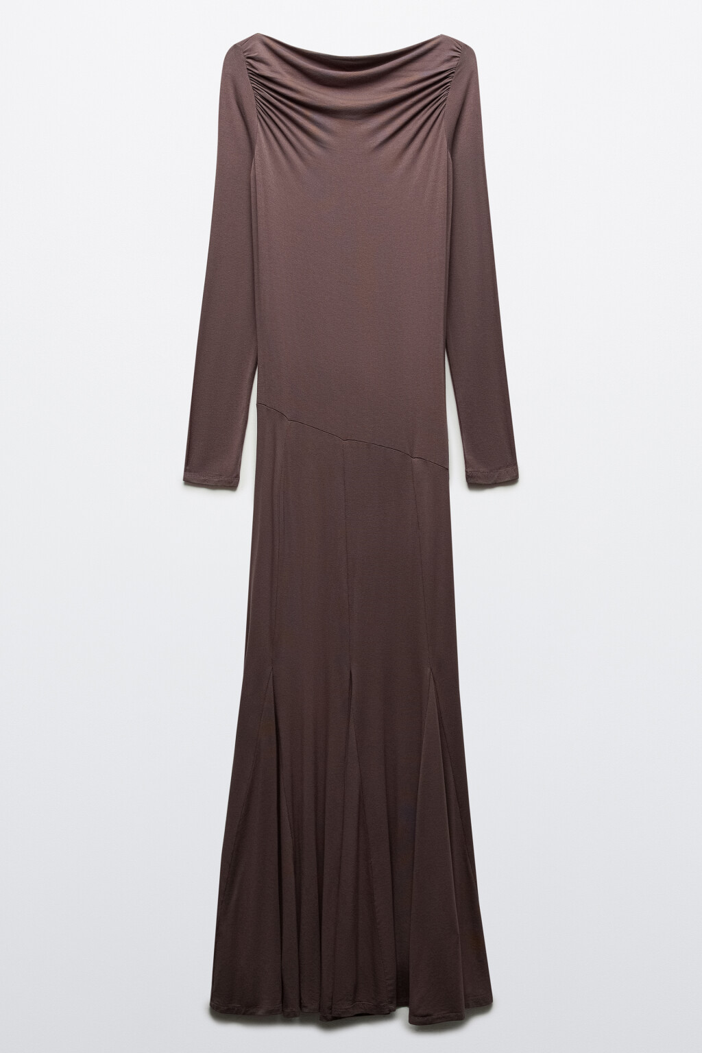 Платье-футляр макси - цвет бежевый - 1