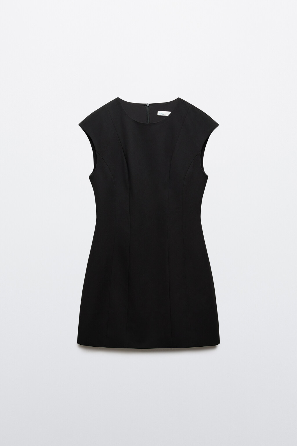 Платье мини из костюмной ткани - цвет черный - 8