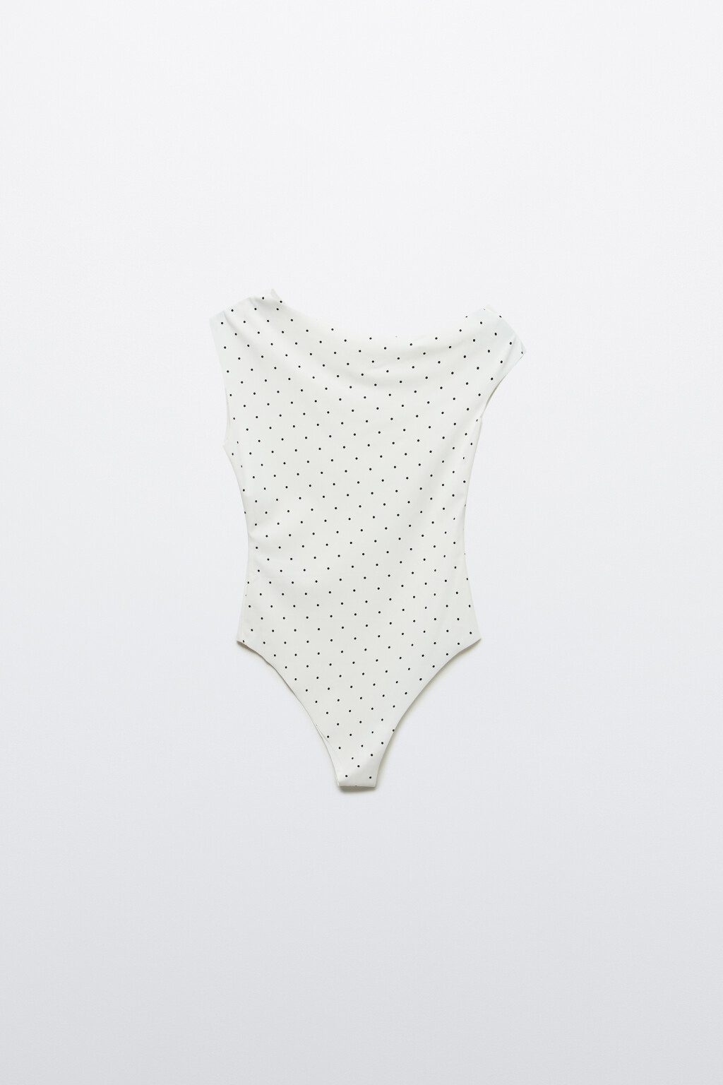 Блузка-боди с открытым плечом - цвет бежевый - 7