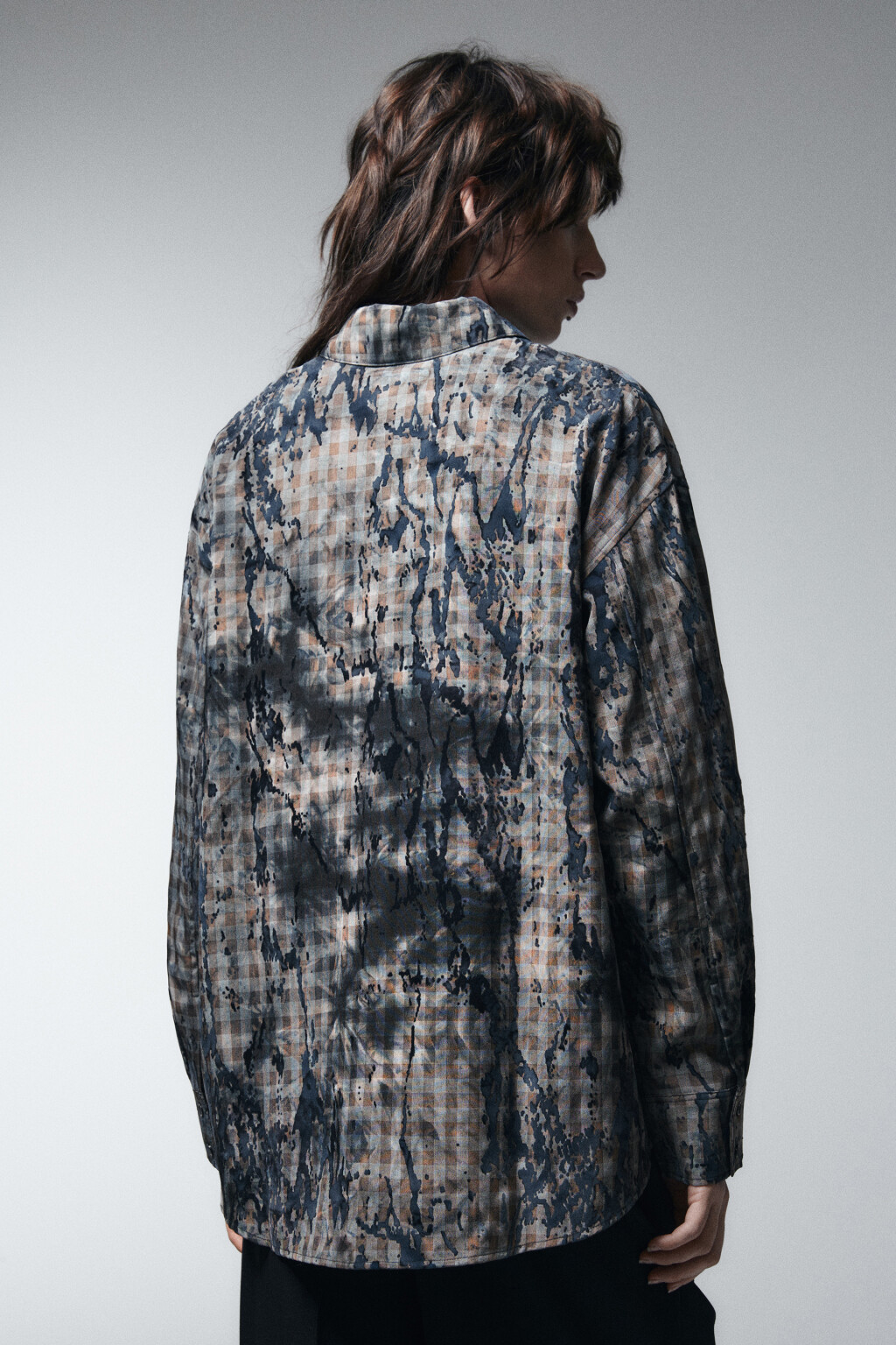 Рубашка с вареным эффектом и флоковым покрытием - цвет мультиколор - 3