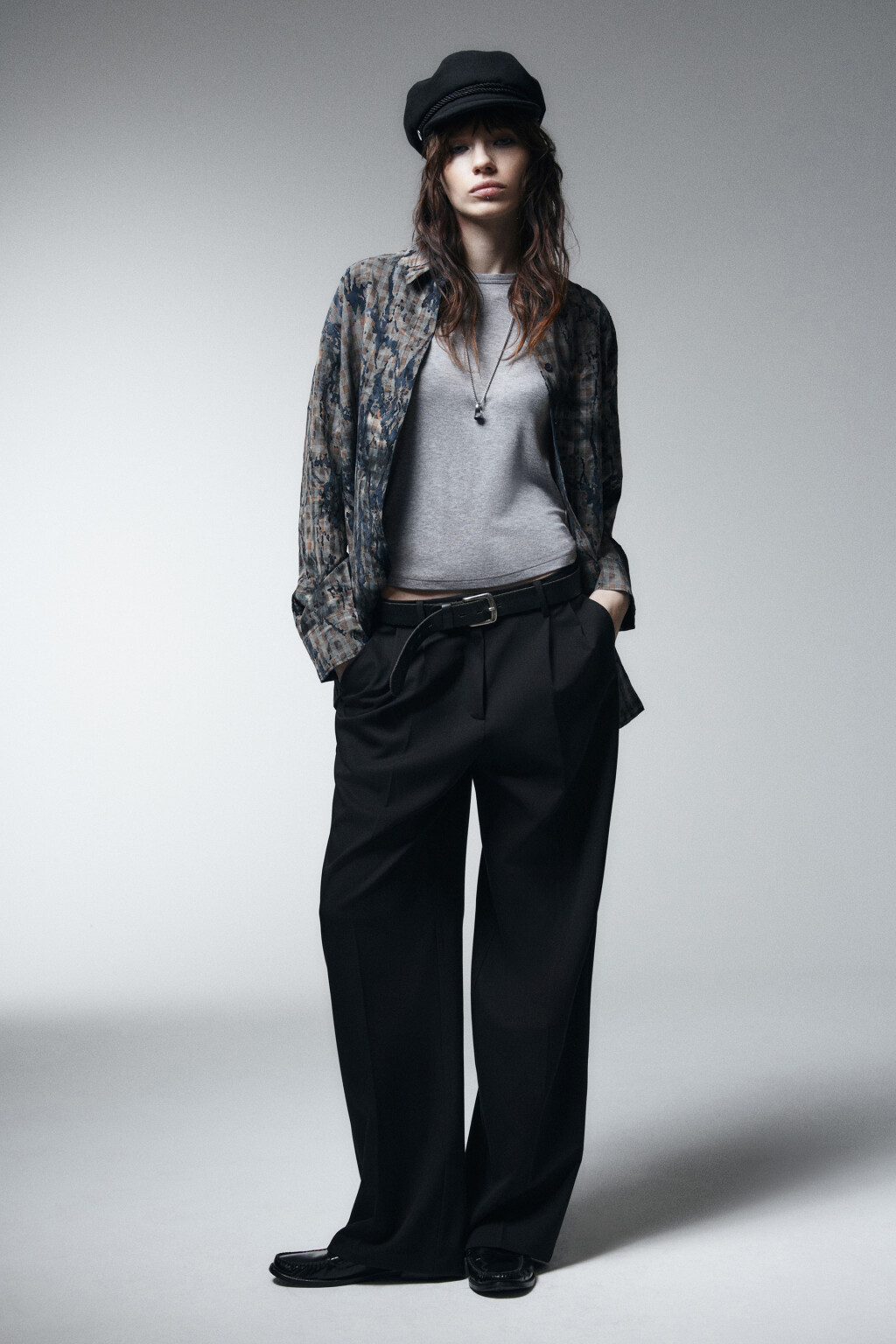 Рубашка с вареным эффектом и флоковым покрытием - цвет мультиколор - 4