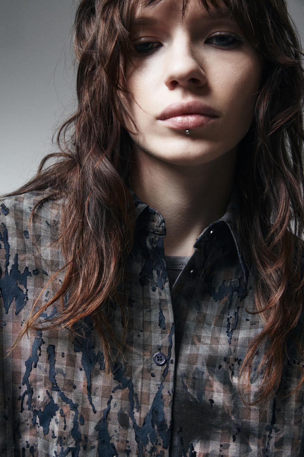 Рубашка с вареным эффектом и флоковым покрытием - цвет мультиколор - 5