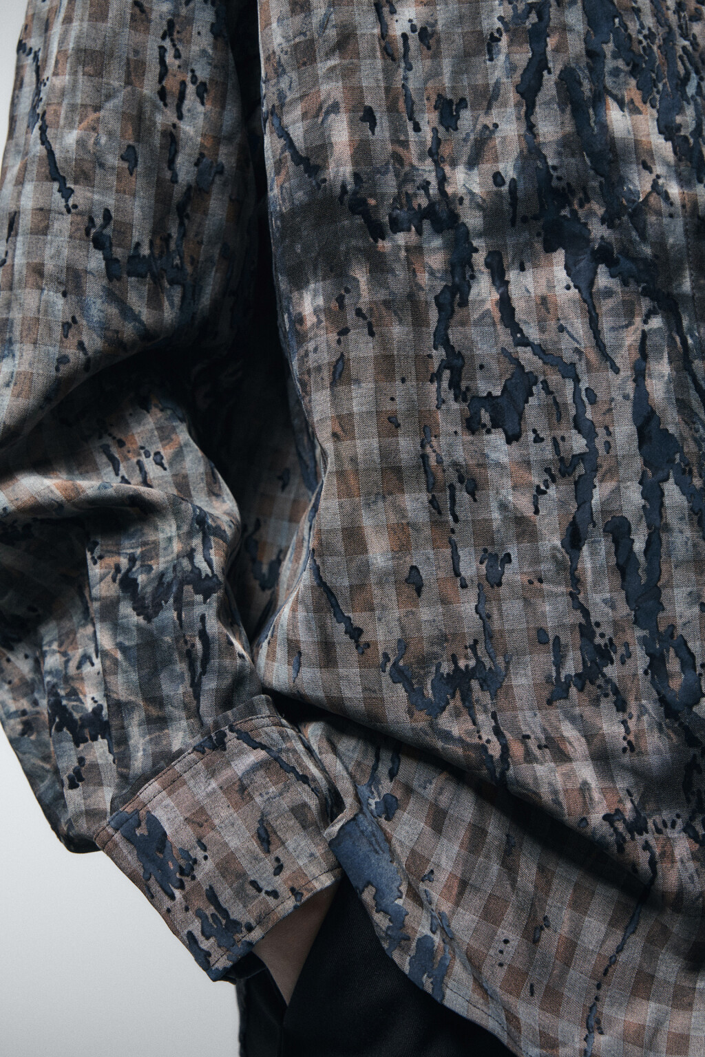 Рубашка с вареным эффектом и флоковым покрытием - цвет мультиколор - 6