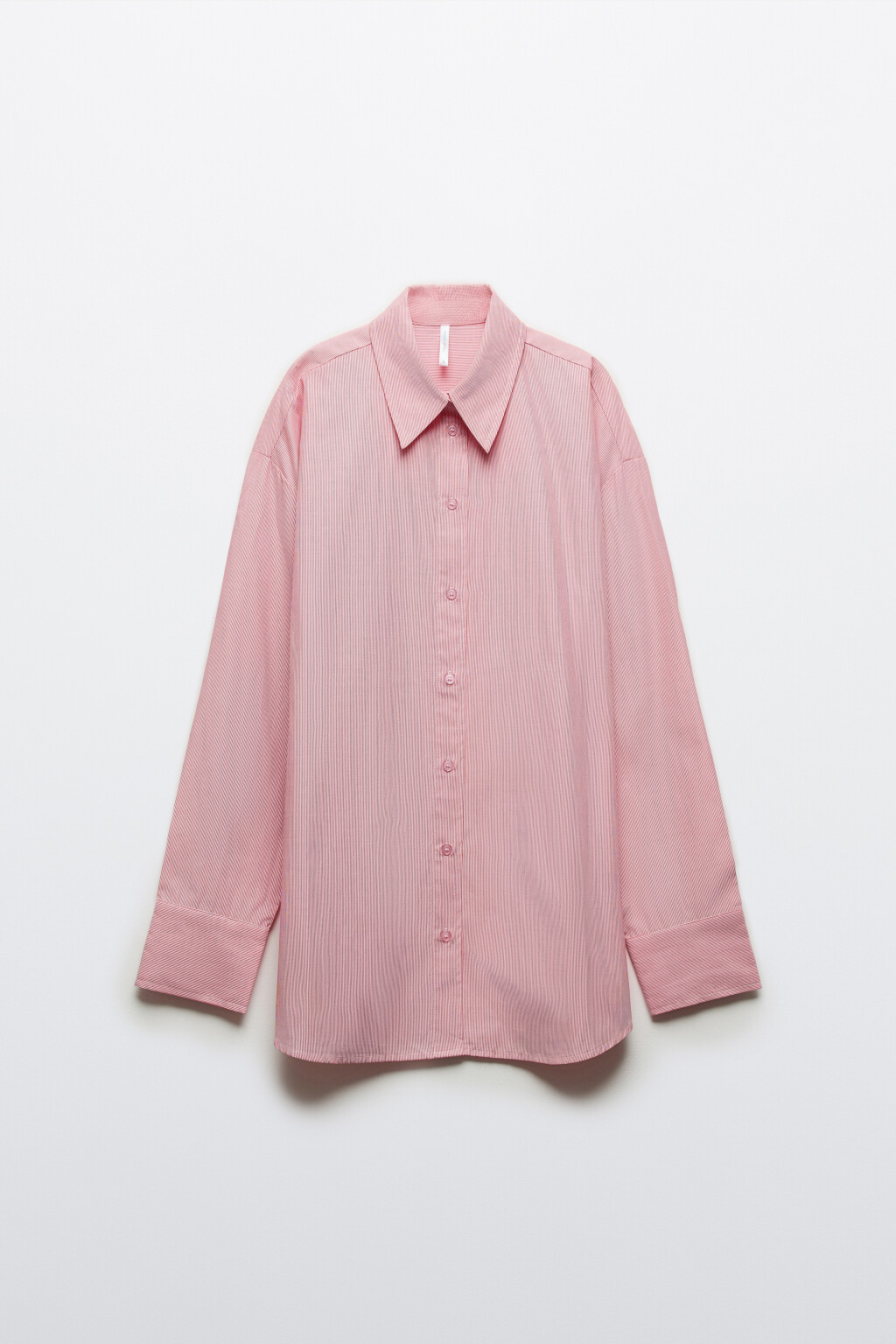 Рубашка oversize в полоску - цвет красный - 8