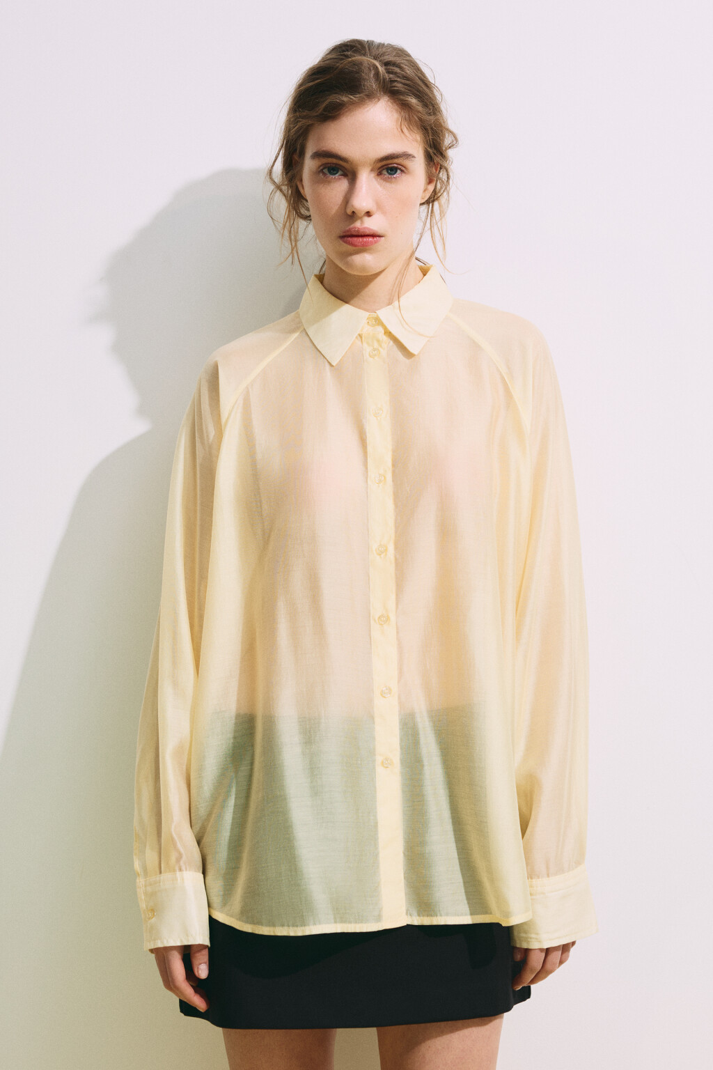 Рубашка полупрозрачная из лиоцелла - цвет бежевый - 3