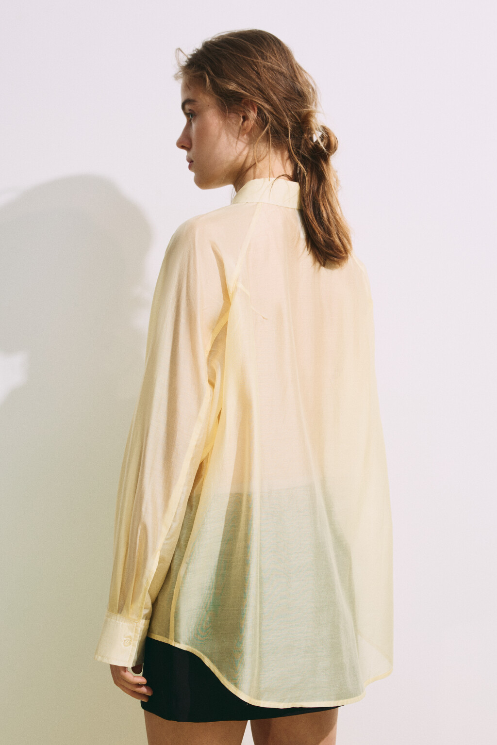 Рубашка полупрозрачная из лиоцелла - цвет бежевый - 4