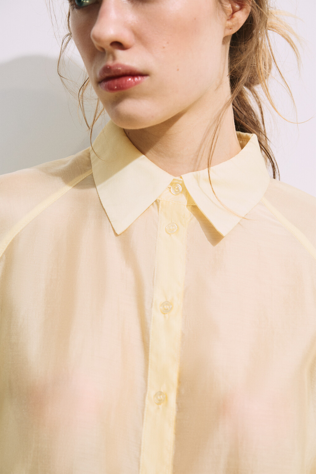 Рубашка полупрозрачная из лиоцелла - цвет бежевый - 6