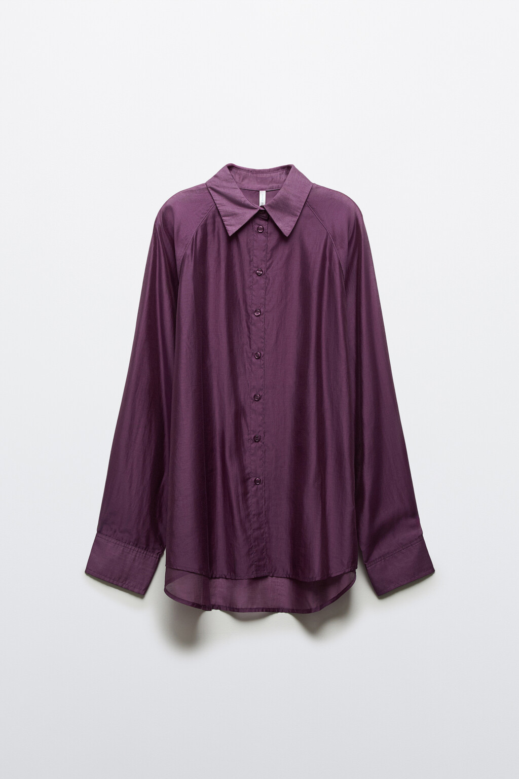 Рубашка полупрозрачная из лиоцелла - цвет фиолетовый - 1