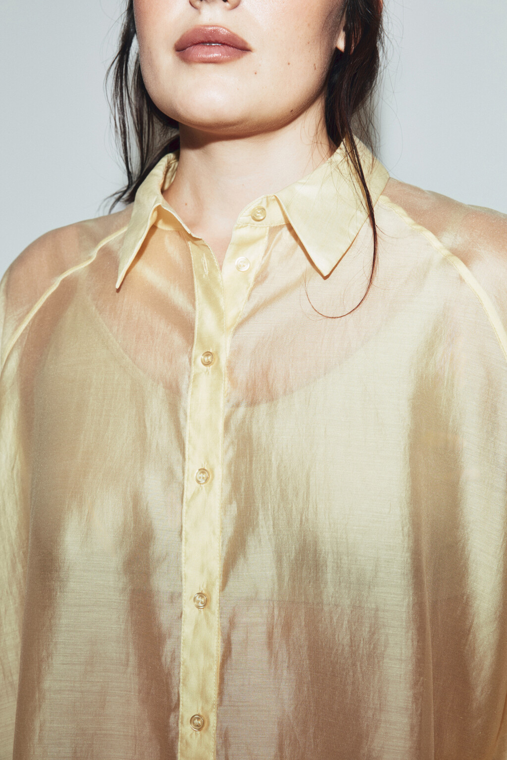 Рубашка полупрозрачная из лиоцелла - цвет бежевый - 5