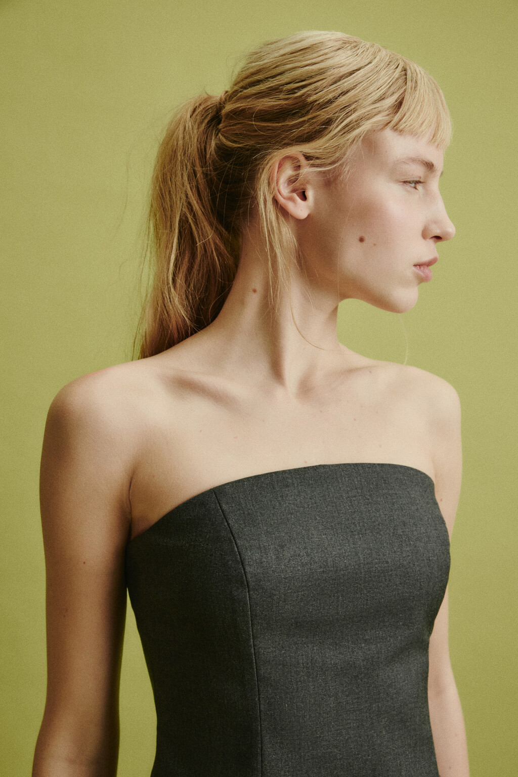 Топ-корсет костюмный - цвет серый - 7