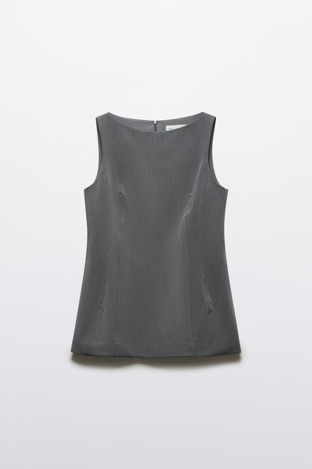 Блузка-жилет приталенная - цвет серый - 1