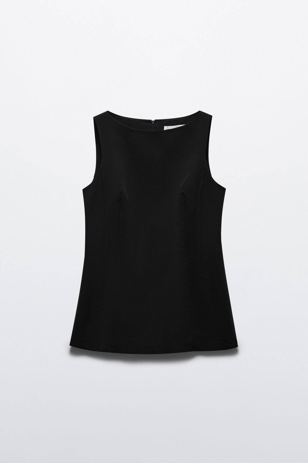 Блузка-жилет приталенная - цвет черный - 7