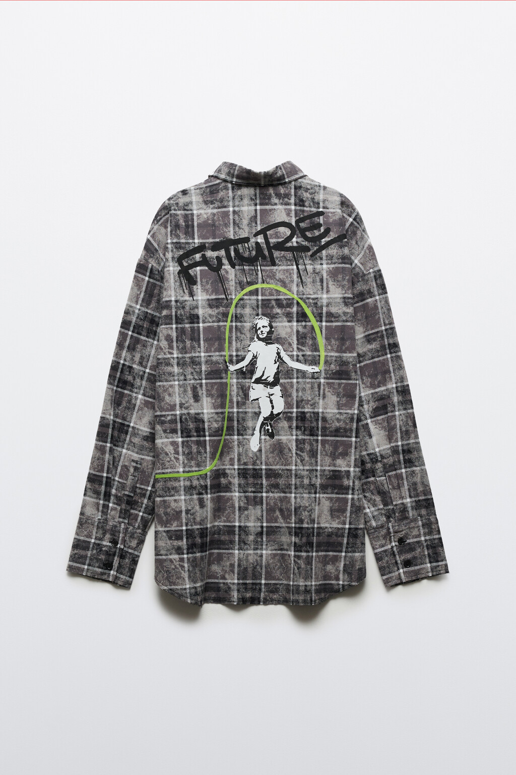 Рубашка с необработанными краями и принтом - цвет мультиколор - 10