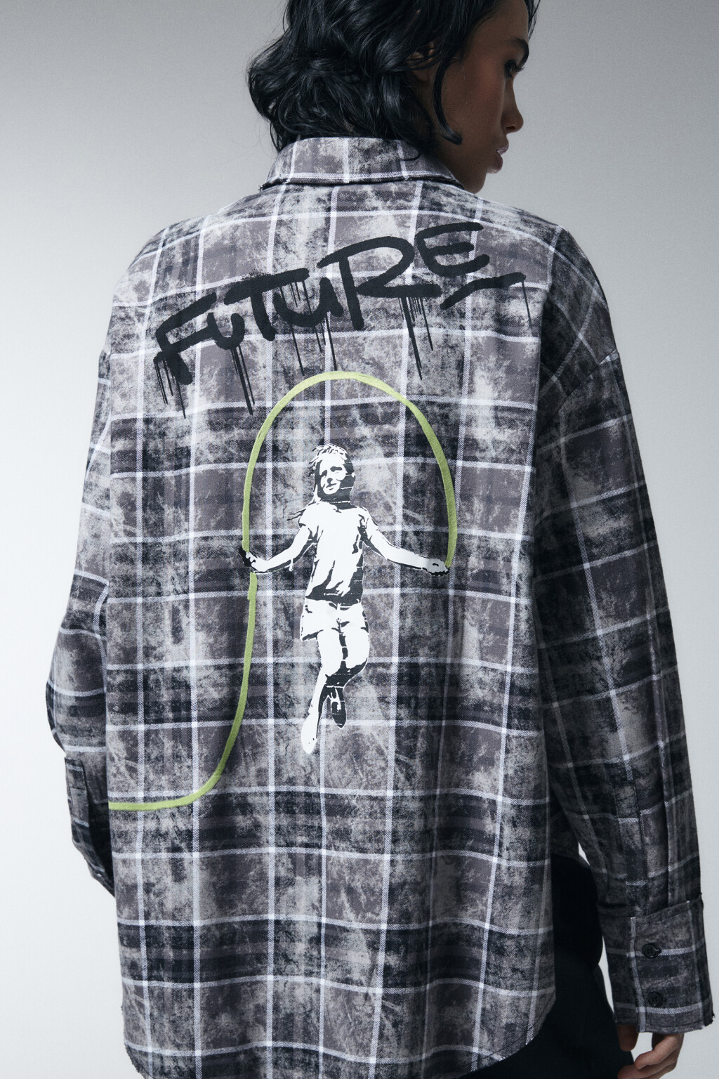 Рубашка с необработанными краями и принтом - цвет мультиколор - 7