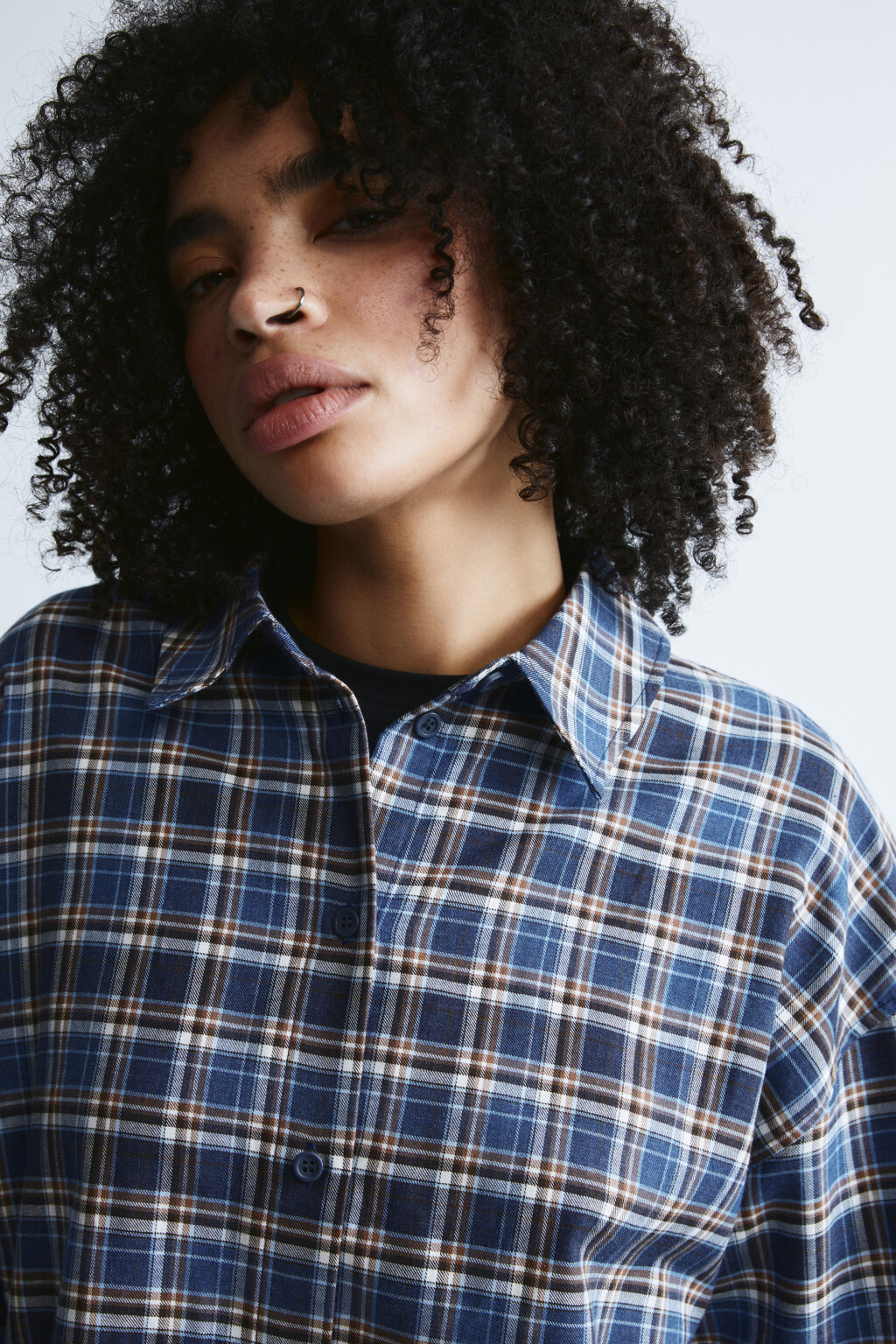 Рубашка фланелевая в клетку - цвет синий - 6