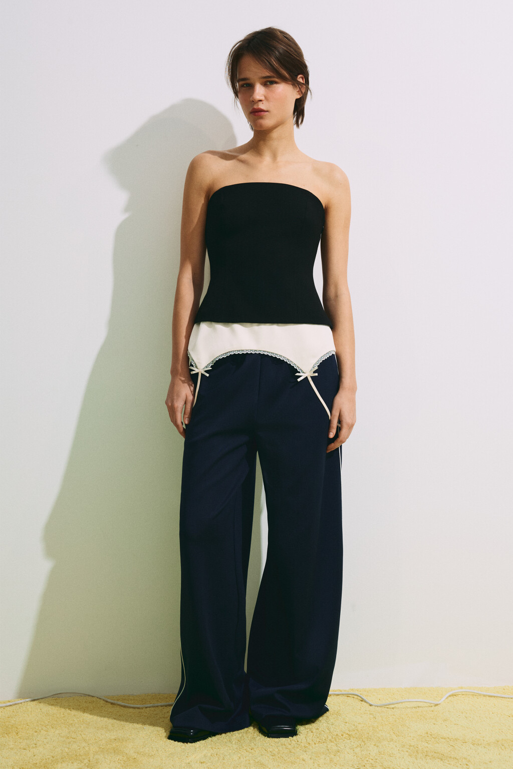 Топ-корсет с бельевым низом - цвет черный - 4