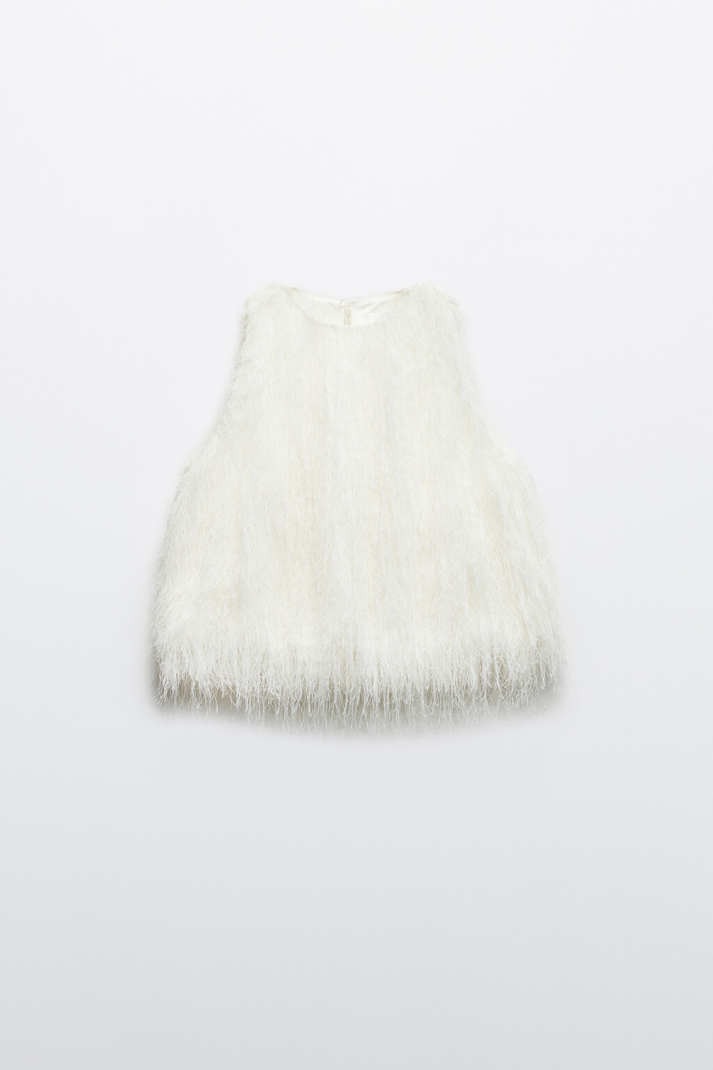 Блузка-топ с бахромой - цвет молочный - 7