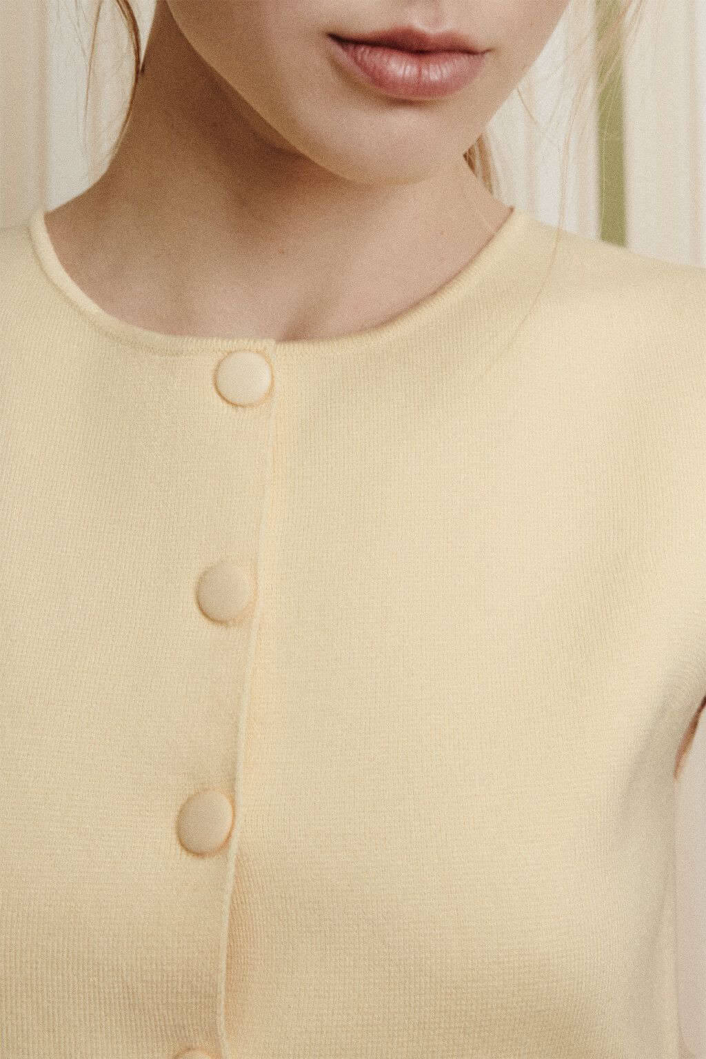 Жилет жаккардовый приталенный - цвет желтый - 8