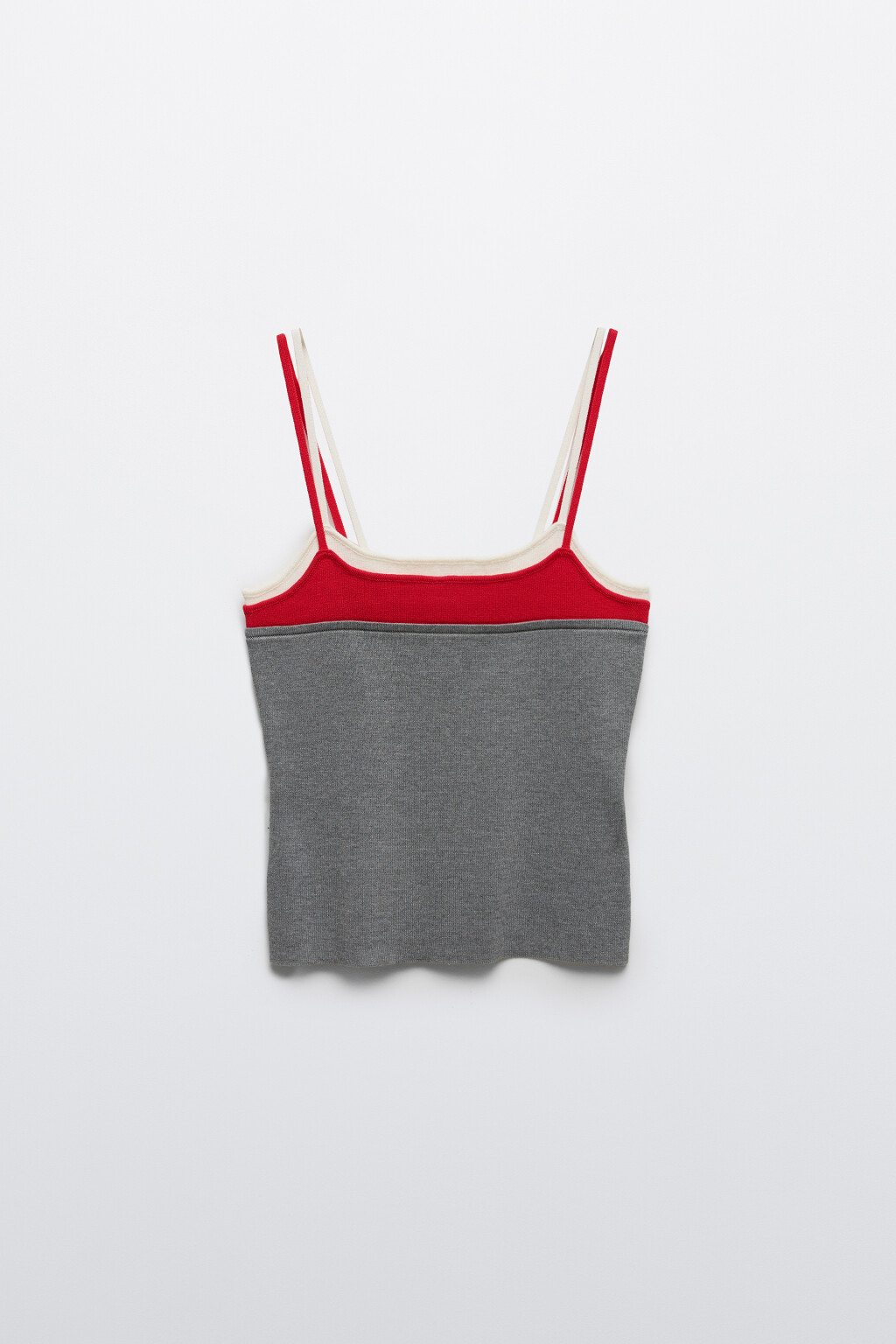 Майка-топ вязаная трехслойная - цвет серый - 8