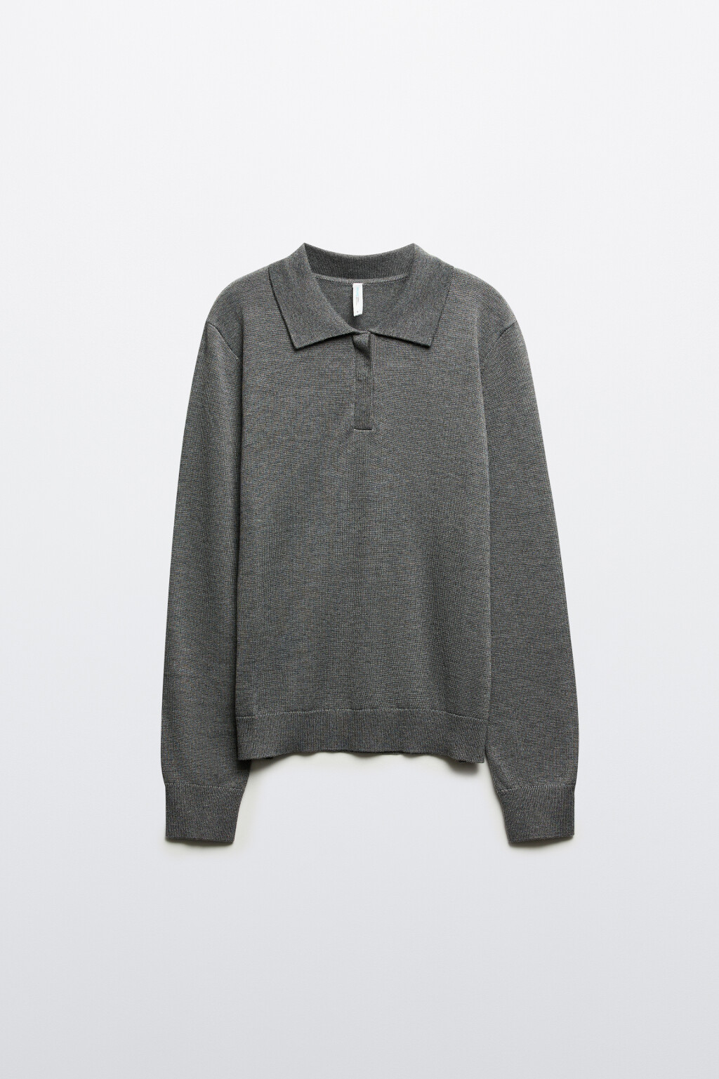 Джемпер вязаный с застежкой на груди - цвет серый - 7